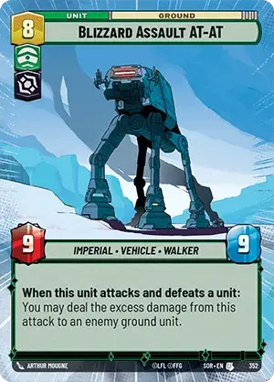 Blizzard Assault AT-AT (SOR) Uncommon Star Wars Unlimited Fantasy Flight Games Hyperspace Non-Foil 