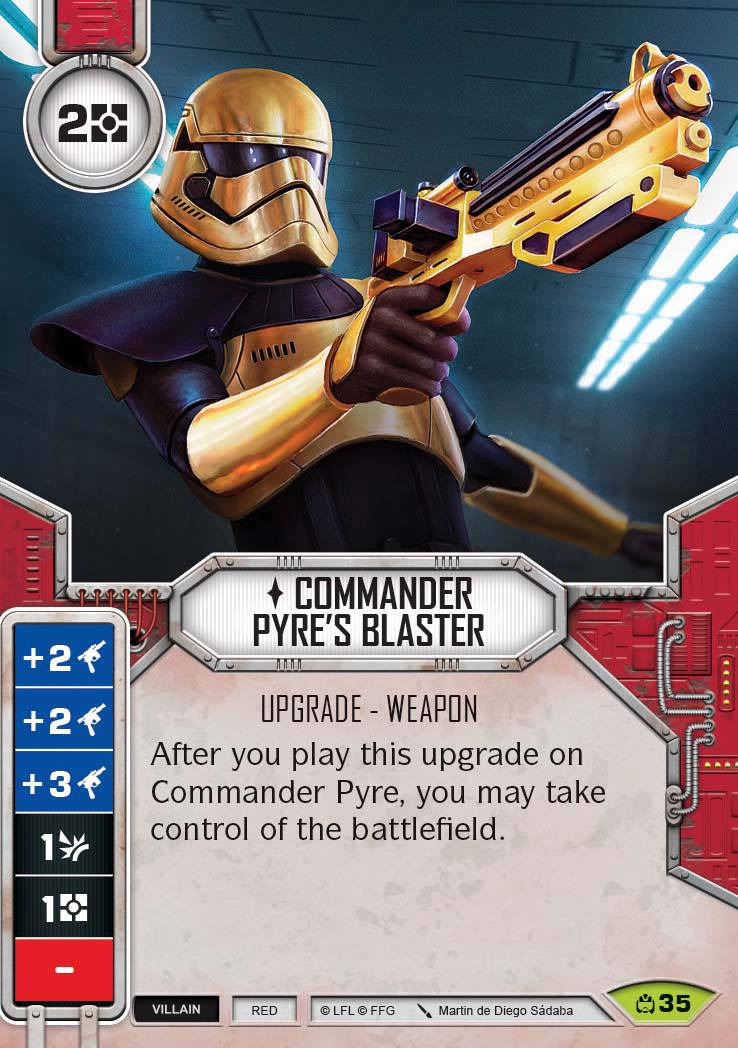 Commander Pyre's Blaster (CM) Rare Star Wars Destiny Fantasy Flight Games   