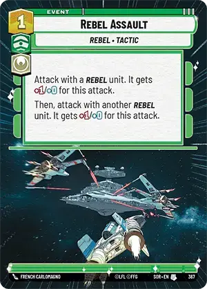 Rebel Assault (SOR) Uncommon Star Wars Unlimited Fantasy Flight Games Hyperspace Non-Foil 