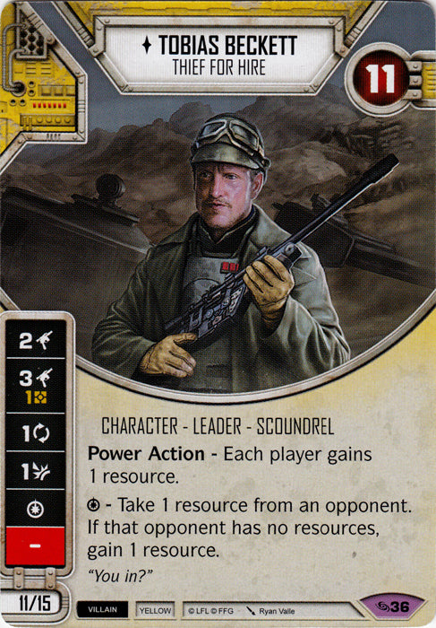 Tobias Beckett - Thief For Hire (ATG) Legendary Star Wars Destiny Fantasy Flight Games   