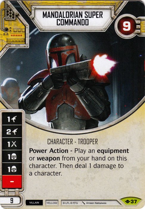 Mandalorian Super Commando (WotF) Rare Star Wars Destiny Fantasy Flight Games   