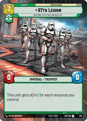 97th Legion - Keeping the Peace on Sullust (SOR) Uncommon Star Wars Unlimited Fantasy Flight Games Hyperspace Non-Foil 