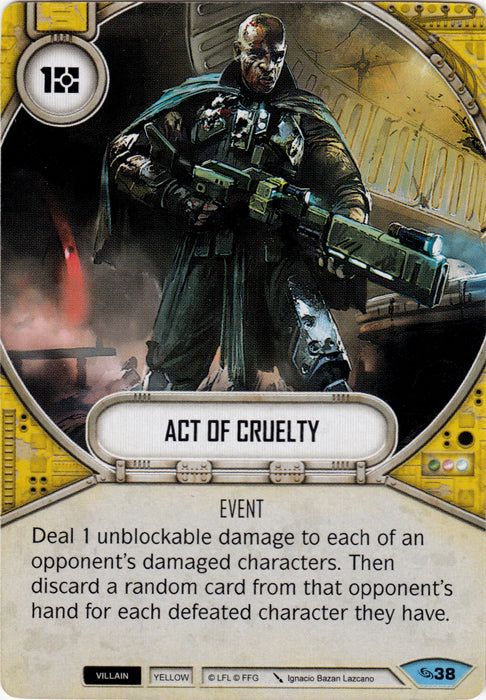Act Of Cruelty (ATG) Common Star Wars Destiny Fantasy Flight Games   