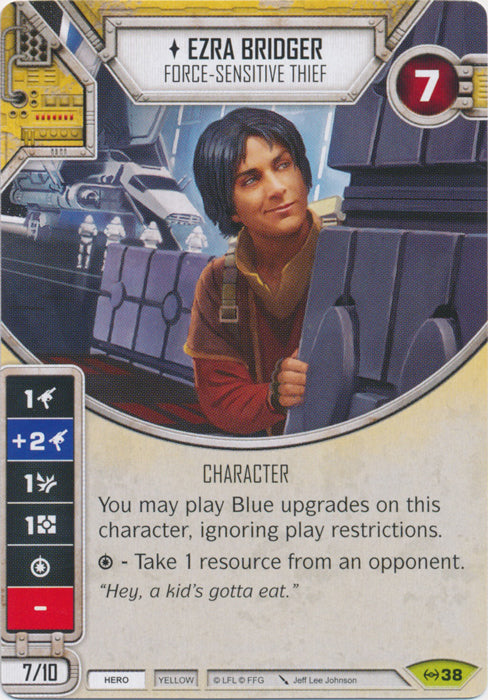 Ezra Bridger - Force-sensitive Thief (EAW) Rare Star Wars Destiny Fantasy Flight Games   