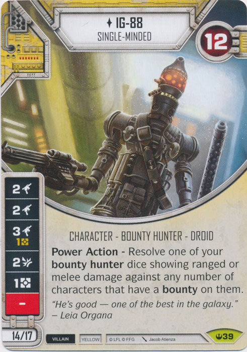 IG-88 - Single-Minded (SOH) Rare Star Wars Destiny Fantasy Flight Games   