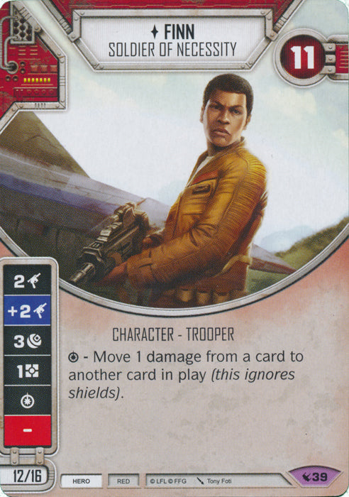 Finn - Soldier of Necessity (LEG) Legendary Star Wars Destiny Fantasy Flight Games   