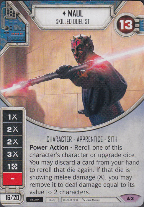 Maul - Skilled Duelist (SOH) Legendary Star Wars Destiny Fantasy Flight Games   