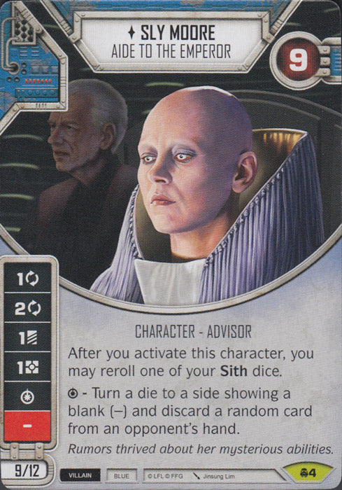 Sly Moore - Aide to the Emperor (CONV) Rare Star Wars Destiny Fantasy Flight Games   