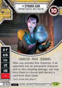 Star Wars Destiny Synara San (CM) Rare