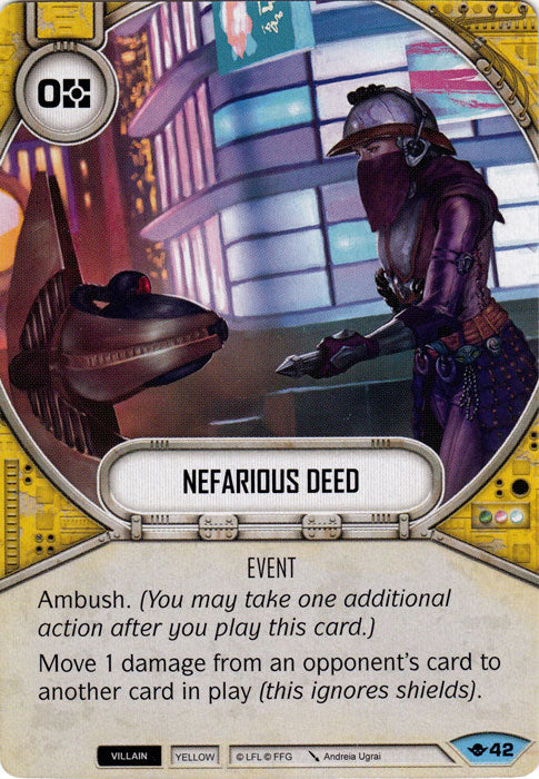 Nefarious Deed (WOTF) Common Star Wars Destiny Fantasy Flight Games   