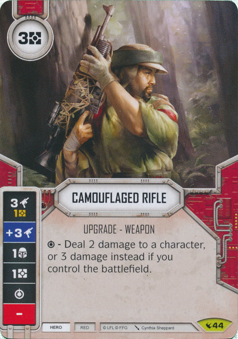Camouflaged Rifle (LEG) Rare Star Wars Destiny Fantasy Flight Games   