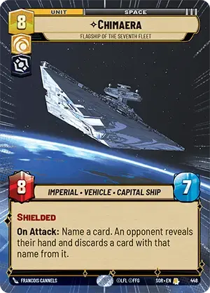 Chimaera - Flagship of the Seventh Fleet (SOR) Rare Star Wars Unlimited Fantasy Flight Games Hyperspace Non-Foil 