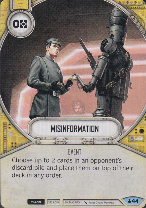 Misinformation (SOH) Common Star Wars Destiny Fantasy Flight Games   