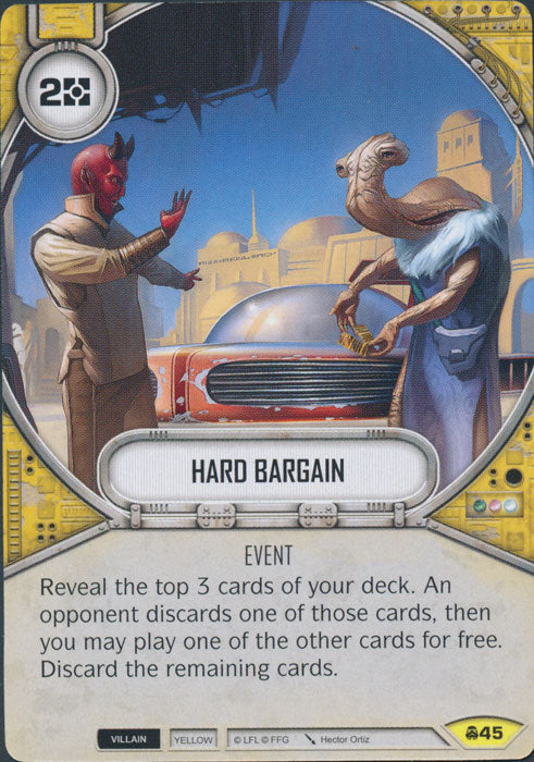 Hard Bargain (CONV) Uncommon Star Wars Destiny Fantasy Flight Games   