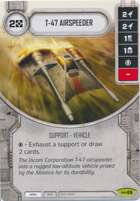 T-47 Airspeeder (EAW) Rare Star Wars Destiny Fantasy Flight Games   