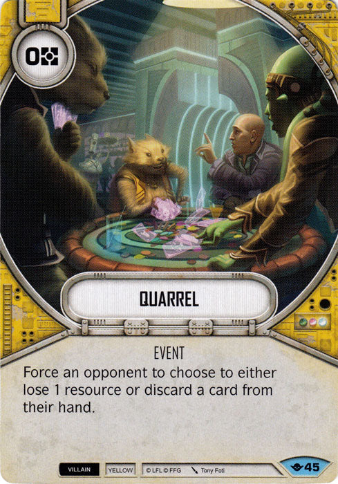 Quarrel (WOTF) Common Star Wars Destiny Fantasy Flight Games   