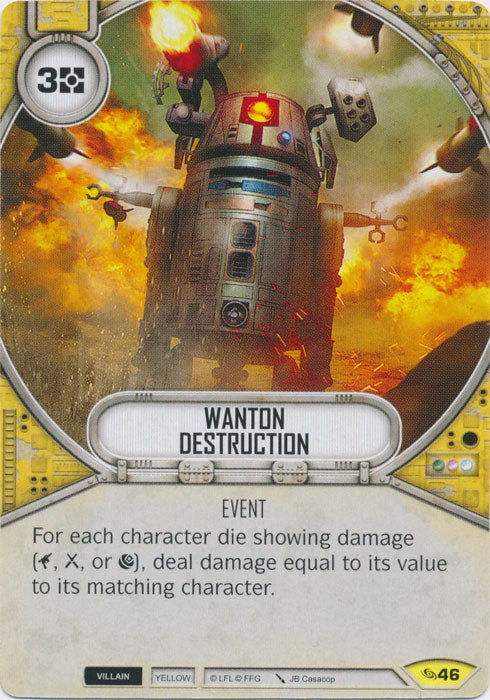 Wanton Destruction (ATG) Uncommon Star Wars Destiny Fantasy Flight Games   