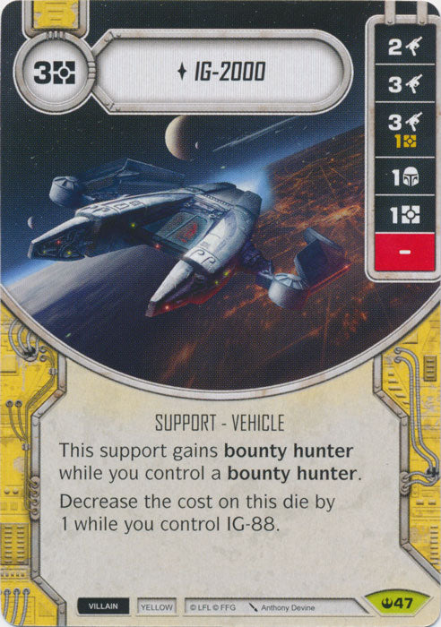 IG-2000 (SOH) Rare Star Wars Destiny Fantasy Flight Games   