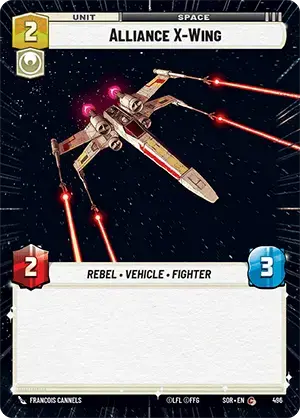 Alliance X-Wing (SOR) Common Star Wars Unlimited Fantasy Flight Games Hyperspace Non-Foil 