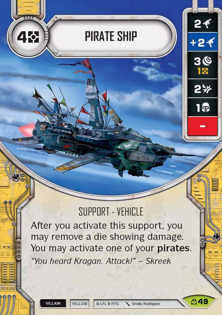 Pirate Ship (CM) Rare Star Wars Destiny Fantasy Flight Games   