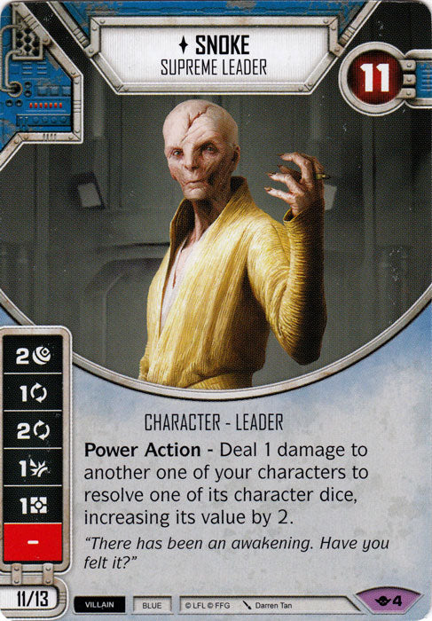 Snoke - Supreme Leader (WotF) Legendary Star Wars Destiny Fantasy Flight Games   