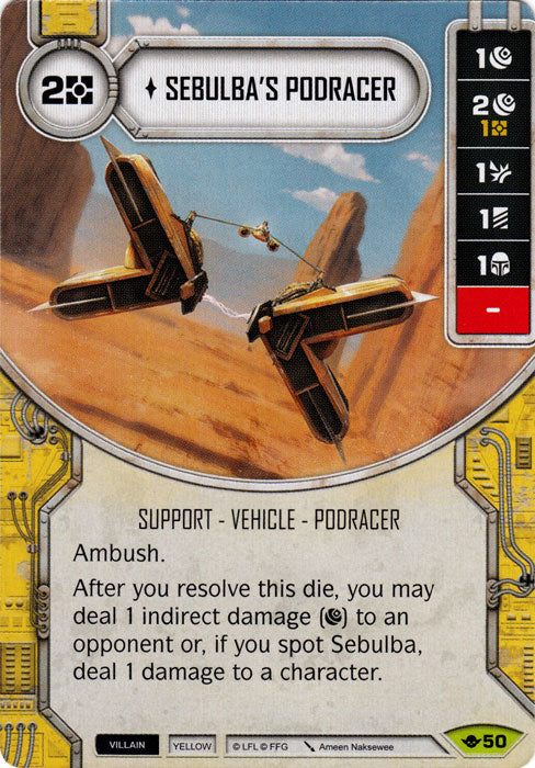Sebulba's Podracer (WotF) Rare Star Wars Destiny Fantasy Flight Games   