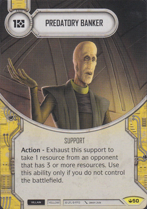 Predatory Banker (SOH) Uncommon Star Wars Destiny Fantasy Flight Games   