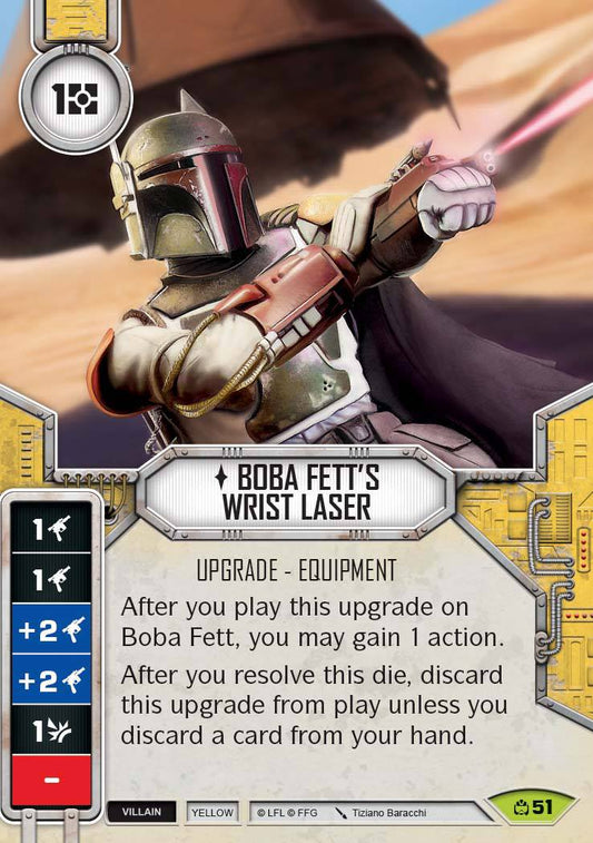 Boba Fett's Wrist Laser (CM) Rare Star Wars Destiny Fantasy Flight Games   