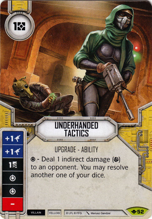 Underhanded Tactics (WotF) Rare Star Wars Destiny Fantasy Flight Games   