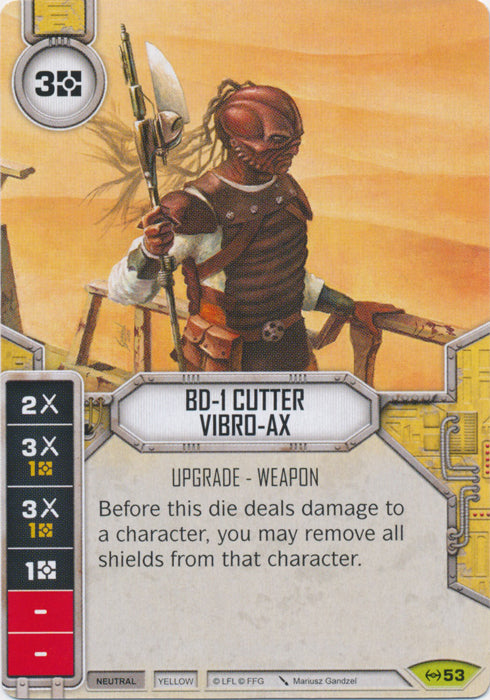 BD-1 Cutter Vibro-AX (EAW) Rare Star Wars Destiny Fantasy Flight Games   