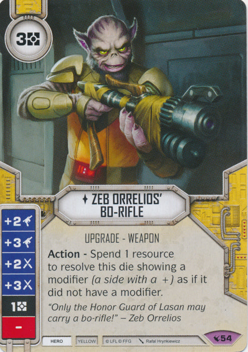 Zeb Orrelios' Bo-Rifle (LEG) Legendary Star Wars Destiny Fantasy Flight Games   