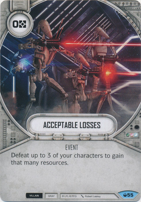 Acceptable Losses (SOH) Common Star Wars Destiny Fantasy Flight Games   