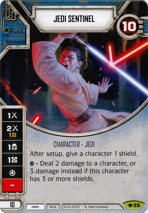 Jedi Sentinel (WotF) Rare Star Wars Destiny Fantasy Flight Games   