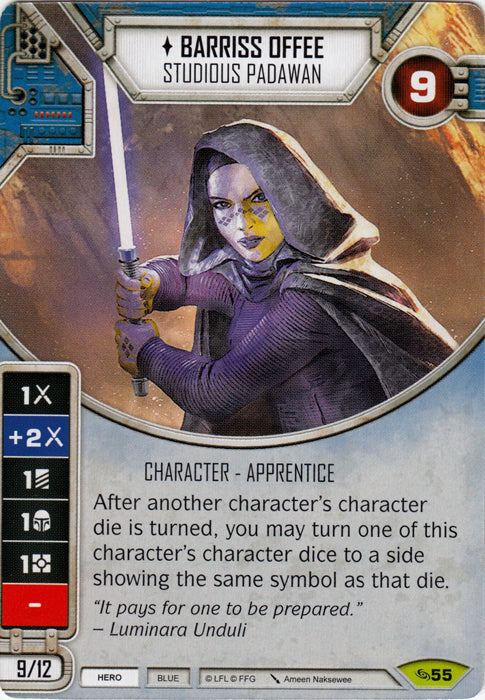 Barriss Offee - Studious Padawan (ATG) Rare Star Wars Destiny Fantasy Flight Games   