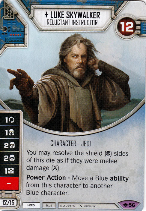 Luke Skywalker - Reluctant Instructor (WotF) Legendary Star Wars Destiny Fantasy Flight Games   
