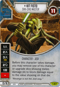 Star Wars Destiny Kit Fisto - Shii-cho Master (ATG) Rare