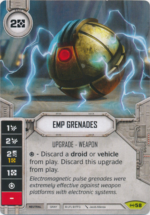 EMP Grenades (EAW) Rare Star Wars Destiny Fantasy Flight Games   