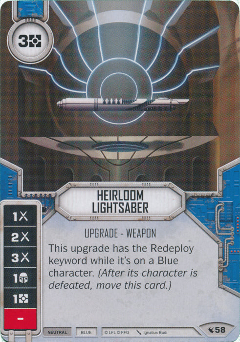 Heirloom Lightsaber (LEG) Starter Star Wars Destiny Fantasy Flight Games   