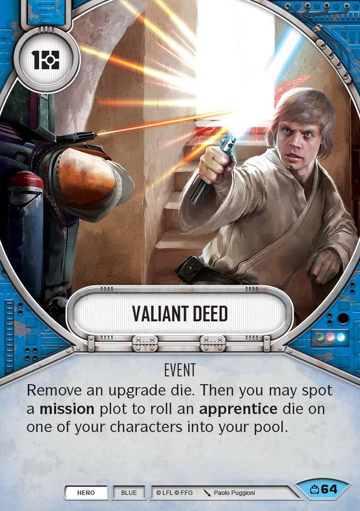 Valiant Deed (CM) Common Star Wars Destiny Fantasy Flight Games   