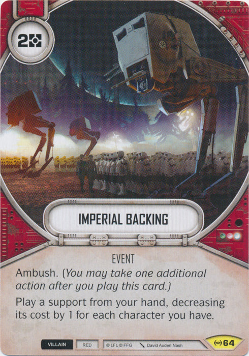 Imperial Backing (EAW) Uncommon Star Wars Destiny Fantasy Flight Games   