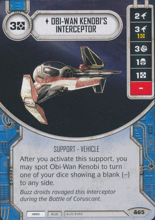 Obi-Wan Kenobi's Interceptor (CONV) Starter Star Wars Destiny Fantasy Flight Games   