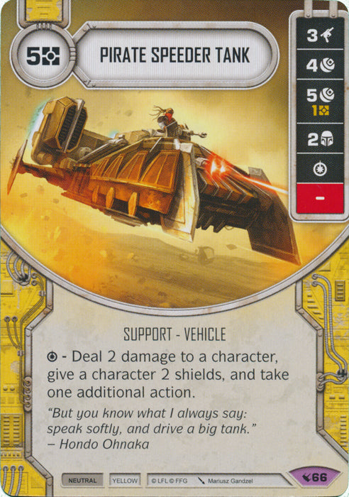 Star Wars Destiny Pirate Speeder Tank (LEG) Legendary