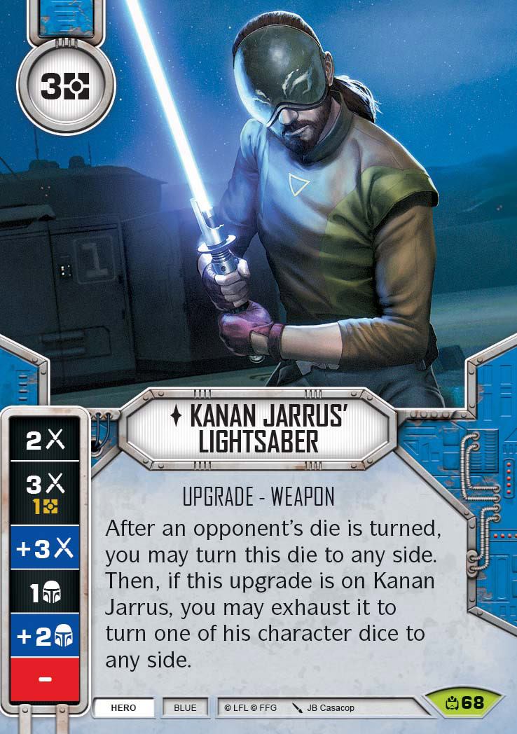 Kanan Jarrus' Lightsaber (CM) Rare Star Wars Destiny Fantasy Flight Games   