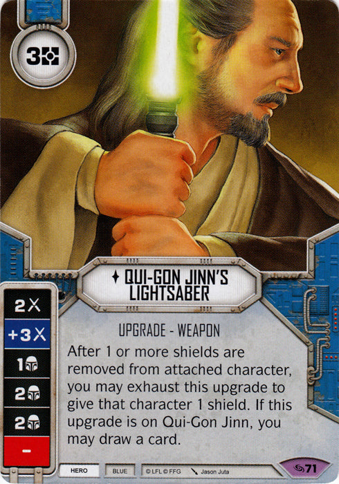 Qui-Gon Jinn's Lightsaber (ATG) Legendary Star Wars Destiny Fantasy Flight Games   