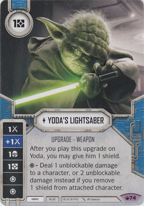 Yoda's Lightsaber (SOH) Legendary Star Wars Destiny Fantasy Flight Games   