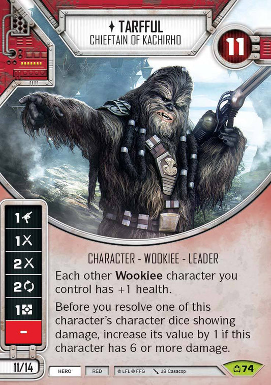 Tarfful - Chieftain of Kachirho (CM) Rare Star Wars Destiny Fantasy Flight Games   