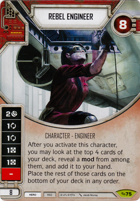 Rebel Engineer (ATG) Rare Star Wars Destiny Fantasy Flight Games   