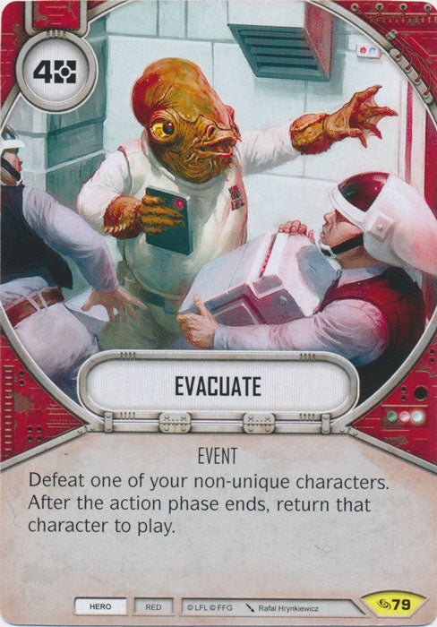 Evacuate (ATG) Uncommon Star Wars Destiny Fantasy Flight Games   