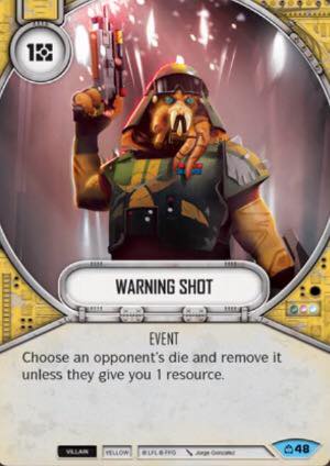 Warning Shot (CM) Common Star Wars Destiny Fantasy Flight Games   