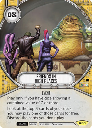 Friends in High Places (SoR) Uncommon Star Wars Destiny Fantasy Flight Games   